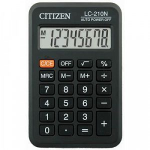 Калькулятор CITIZEN  карманный LC 210N